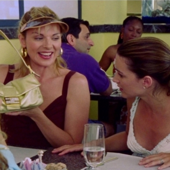 Fendi Baguette Gold Metallic Crystal Detail ASO SATC - Picture 13 of 14